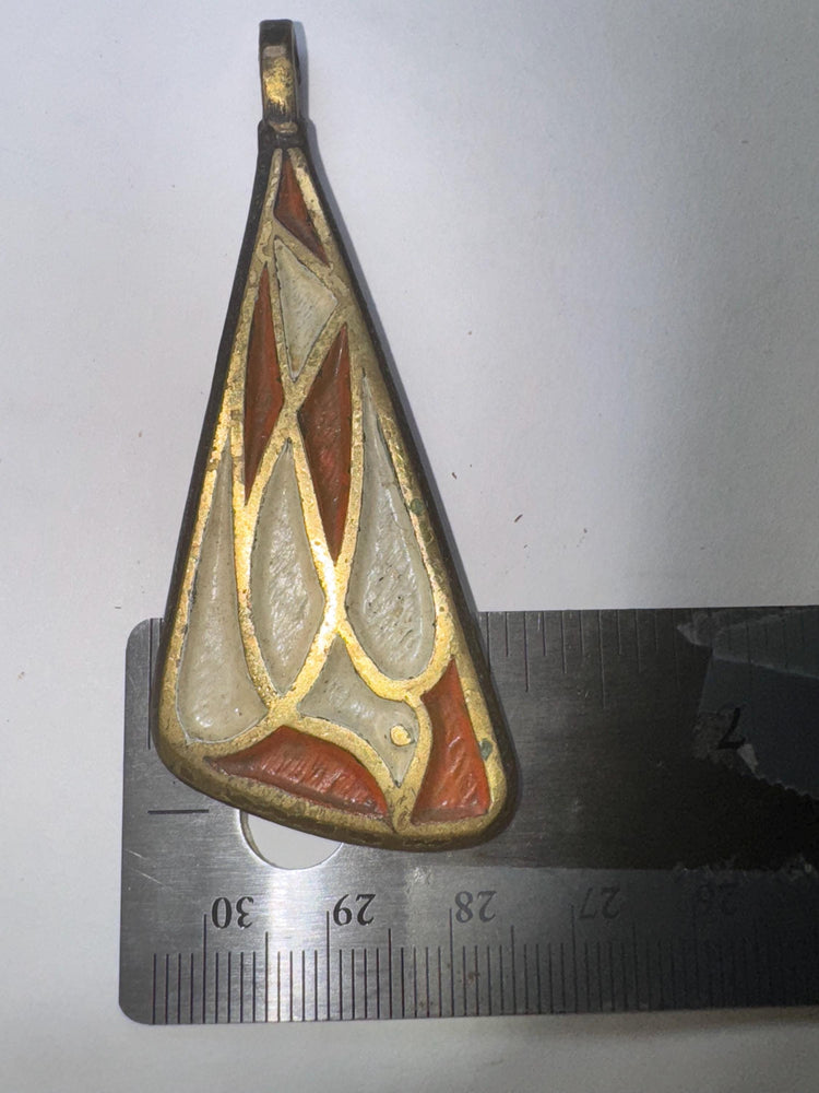 Vintage 1969 Terra Sancta Guild Dove Pendant – Mid-Century Modern Enamel Israel Jewelry