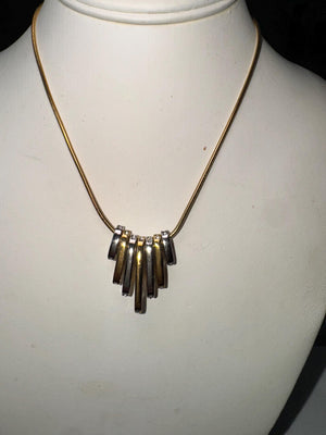 Vintage Swarovski Stackable Crystal Bar Necklace – Swan Logo – Gold & Silver Tone Snake Chain Stunning and Rare Piece Fully Signed