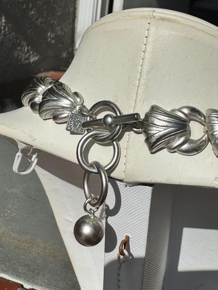 Anne Klein Necklace Lot – Silver Tone & Cream Link Statement Estate Jewelry