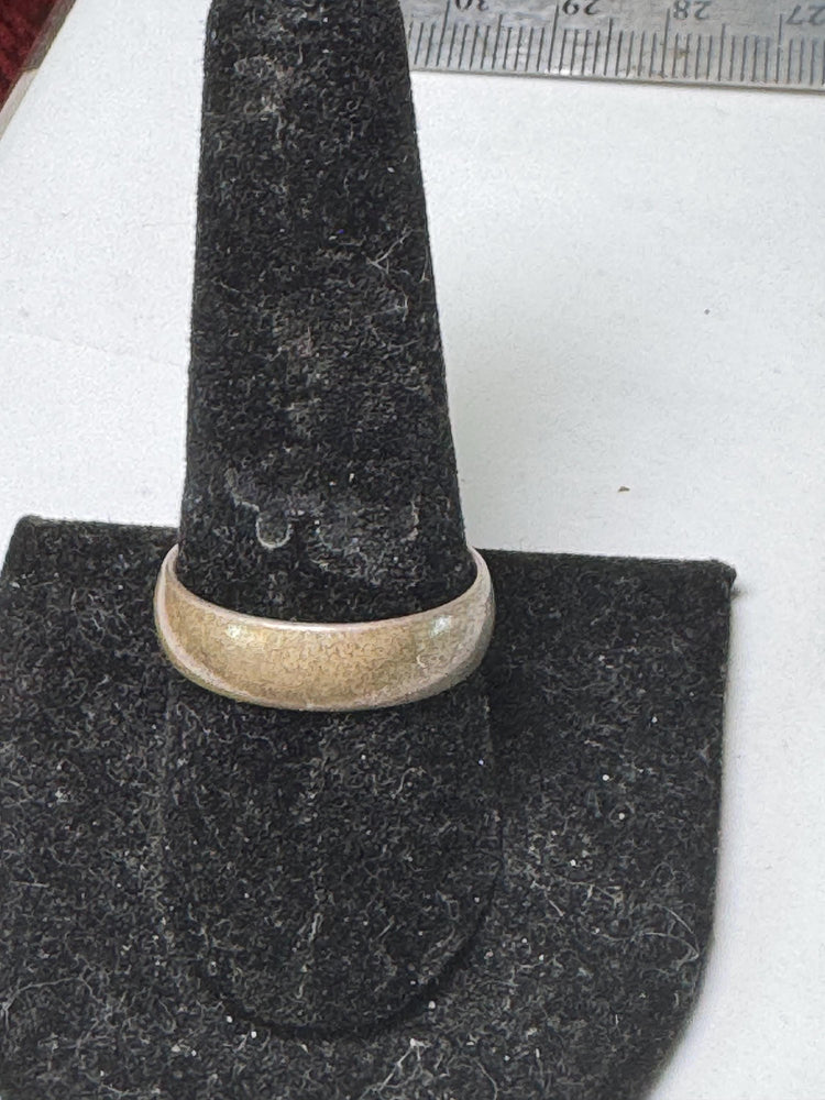 Vintage Sterling Silver Band Ring with Natural Patina size 9.75 Unisex Wedding? 925