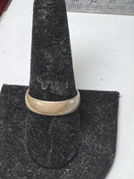 Vintage Sterling Silver Band Ring with Natural Patina size 9.75 Unisex Wedding? 925