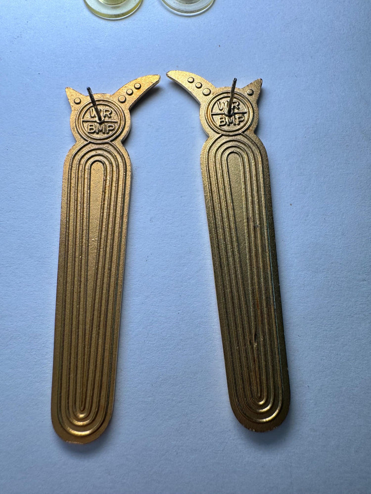 Vintage Wendy Renshaw British Museum Red Enamel Owl Earrings – WR BMP Signed