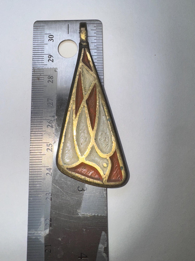 Vintage 1969 Terra Sancta Guild Dove Pendant – Mid-Century Modern Enamel Israel Jewelry