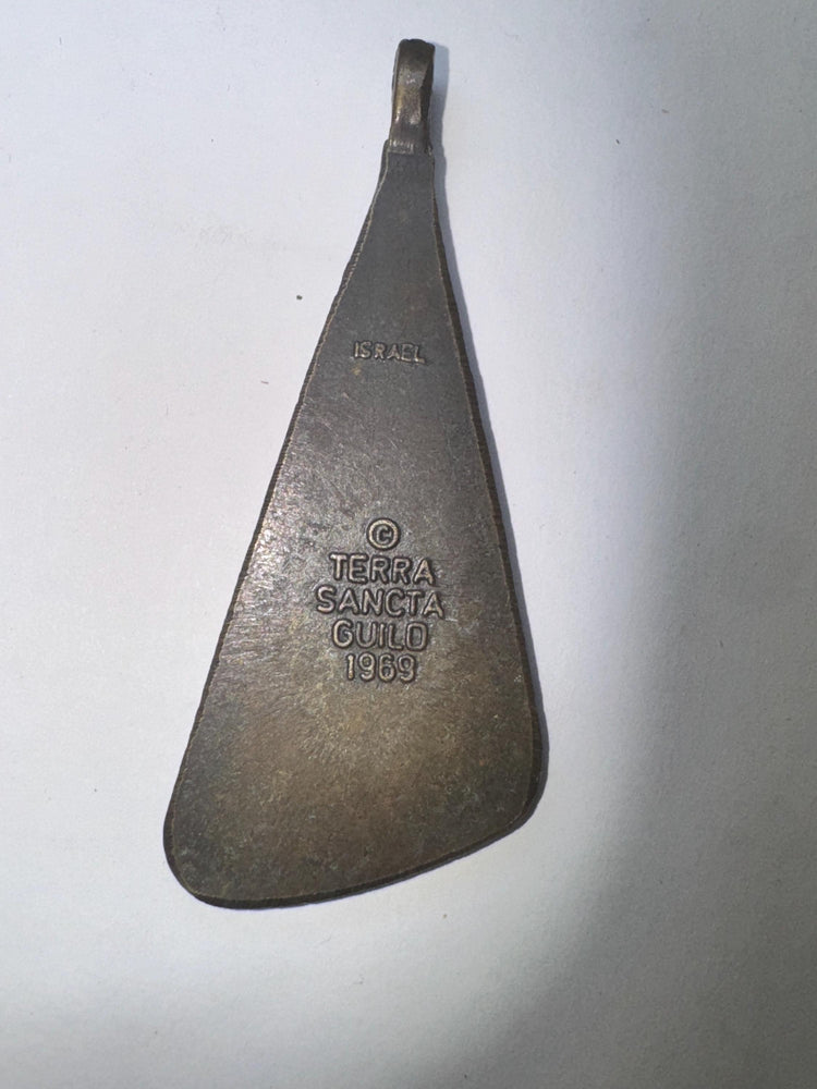 Vintage 1969 Terra Sancta Guild Dove Pendant – Mid-Century Modern Enamel Israel Jewelry