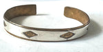 Vintage Gold-Filled & Sterling Silver Jesus Fish Cuff Bracelet – Unisex Religious Bangle Mens / Women’s Larger Wrist Unique Itchthys Symbol