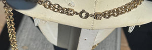 Vintage Gold Tone Opera Necklace: 36" Double Strand Chain