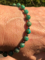 Beautiful Amazonite Gemstone beaded bracelet sterling silver beads and clasp 925
