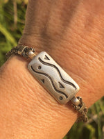 Vintage Boma sterling silver Abstract modernist bracelet 925 free shipping!!