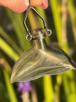 Vintage Smoky Quartz Gemstone Tail Fin Bale Pendant 4 Necklace - Sterling Silver - Men’s or Women’s