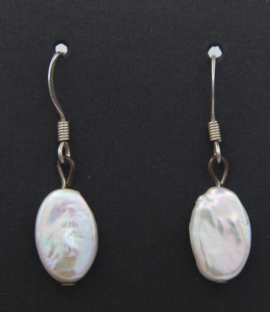 Gorgeous White Baroque Pearl Earrings - Genuine Pearls