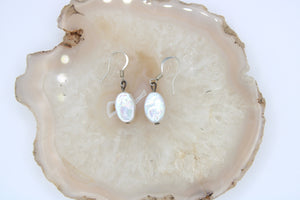 Gorgeous White Baroque Pearl Earrings - Genuine Pearls
