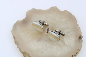 Vintage Tiffany & Co. Cufflinks Sterling Silver and 18kt Yellow Gold Cuff Links 925 - 750